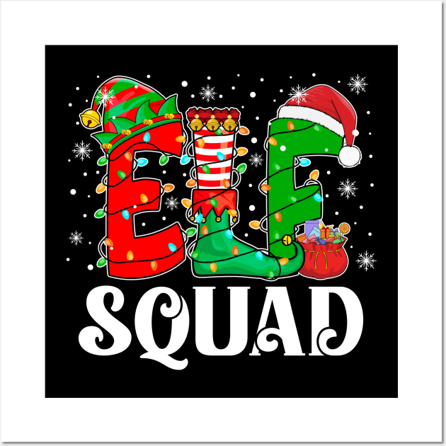 Elf Squad Christmas Matching Family Wall Art by antrazdixonlda